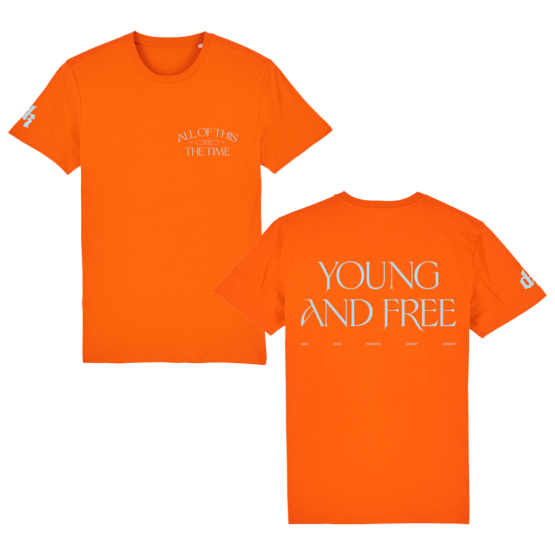 YOUNG & FREE BRIGHT ORANGE TEE